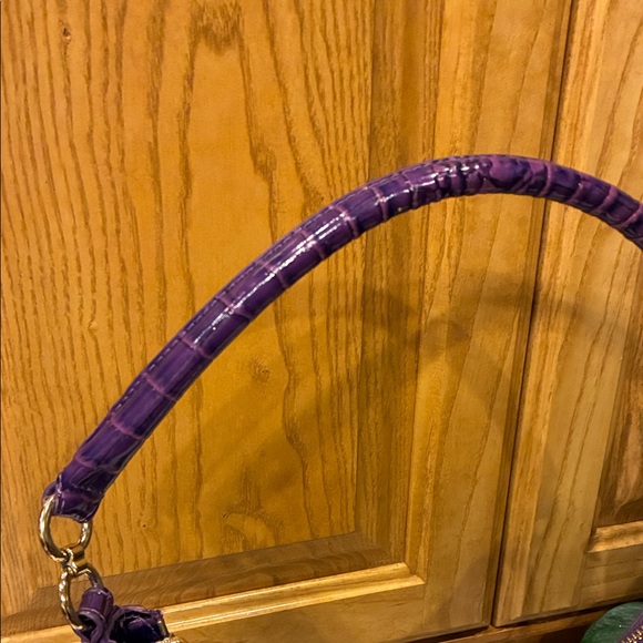 Brahmin Small Bekka Purple Curved Handbag (ABBA) - Picture 7 of 16